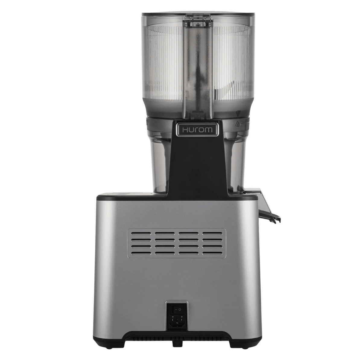 Hurom CP503 slow juicer rear view on a transparent background