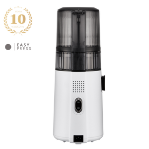 Hurom Juicer in white, designed for easy use and efficient juicing, ideal for those looking for the Best Juicer Malaysia and a Fruit Juicer Blender