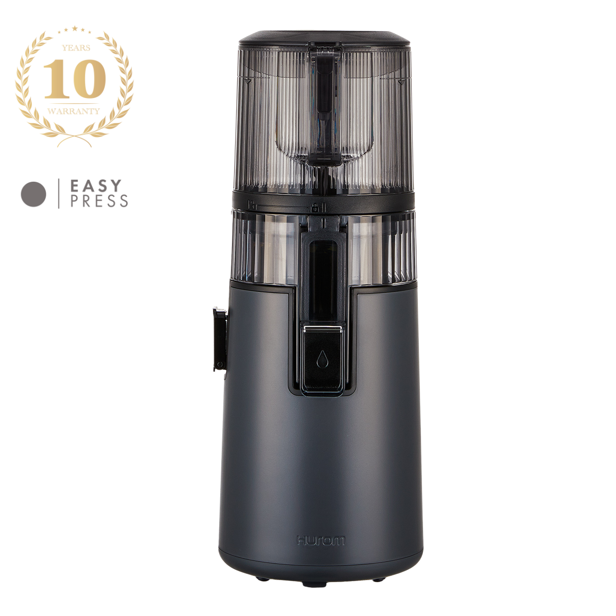 Hurom Slow Juicer in sleek gray, perfect for easy juicing, ideal for those seeking the Best Juicer Malaysia and a Juicer Machine.