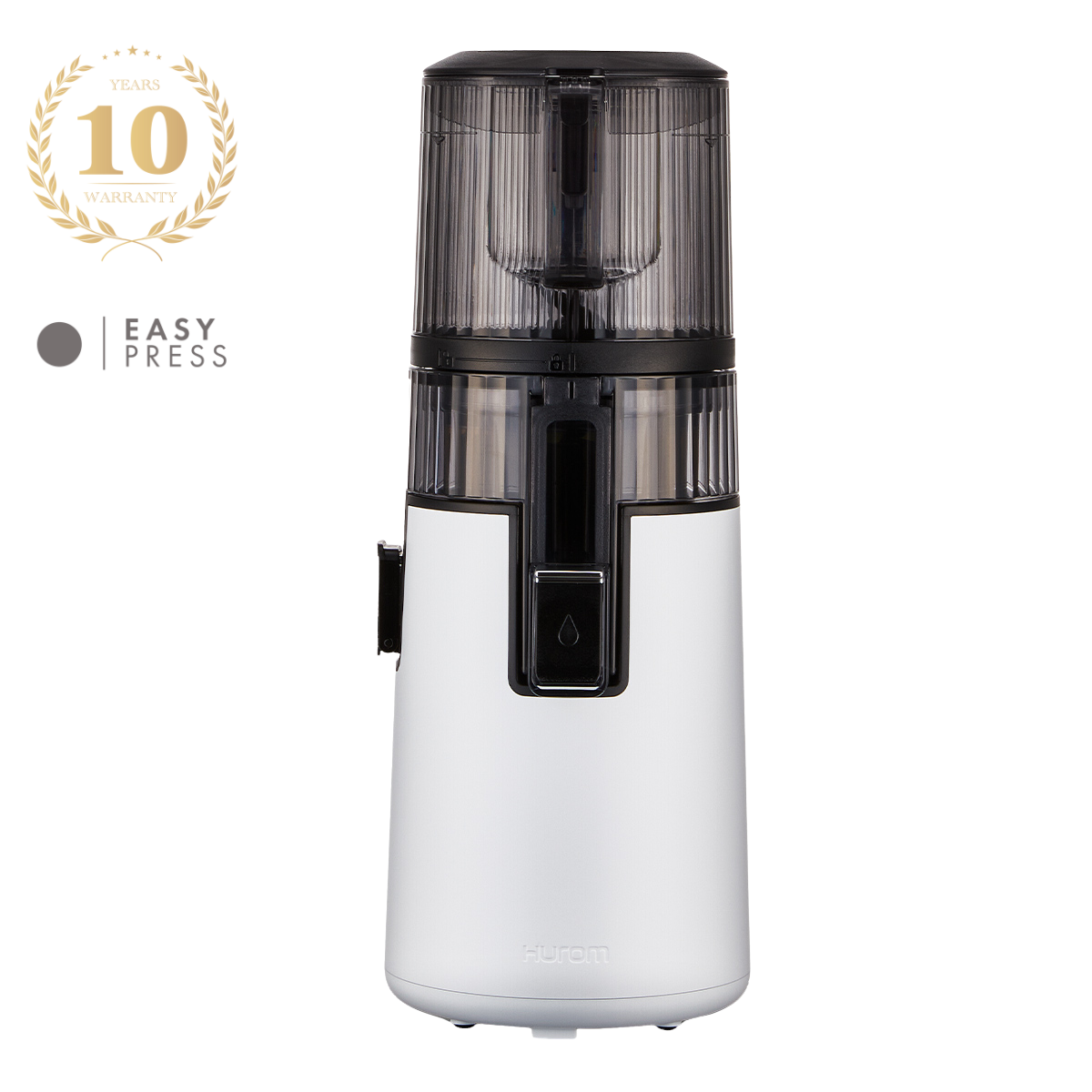 Hurom Slow Juicer in white, perfect for easy juicing with fresh fruits, ideal for a Juicer Machine and Slow Juicer Malaysia